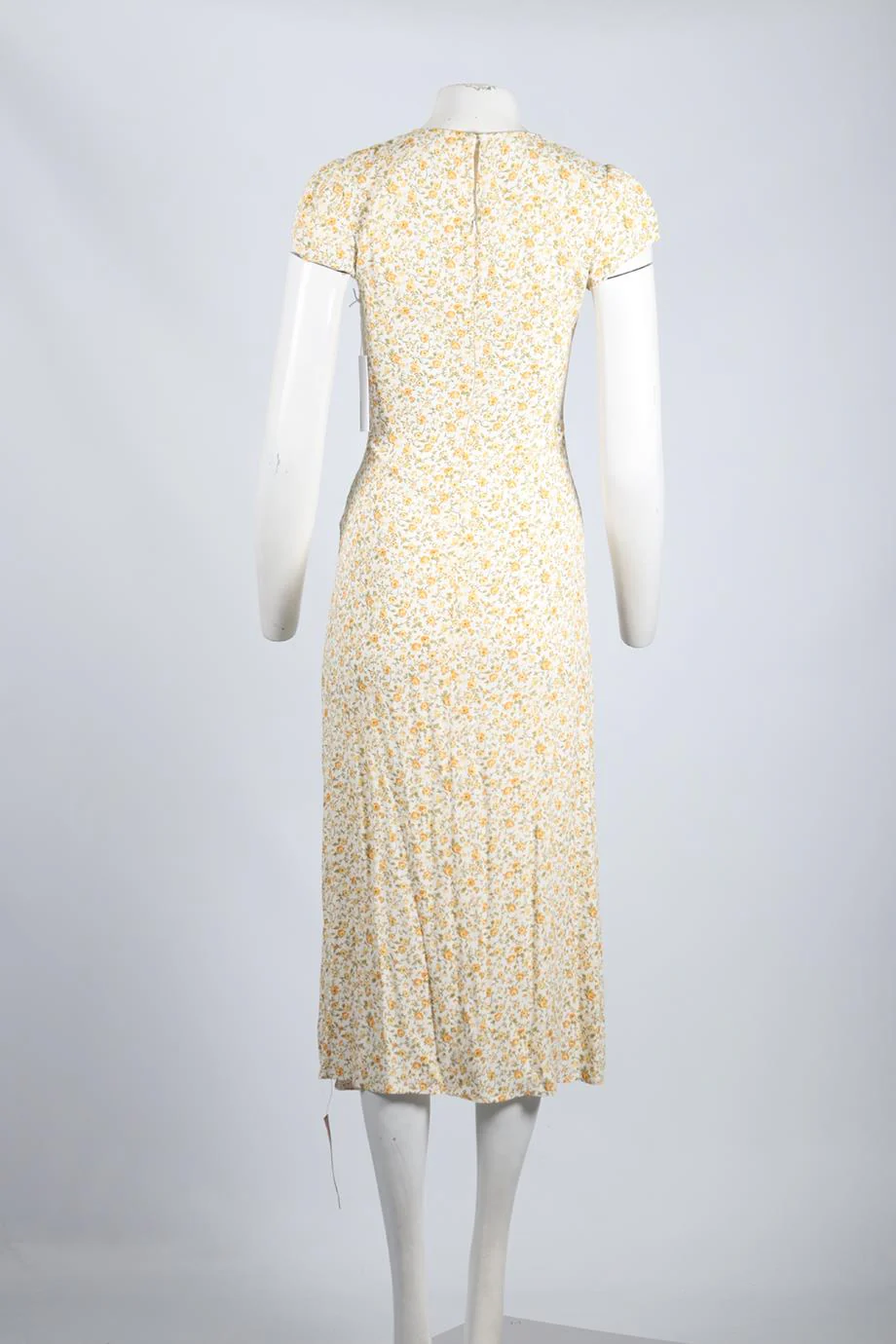REFORMATION FLORAL PRINT CREPE MIDI DRESS US 2 UK 6 - Image 4