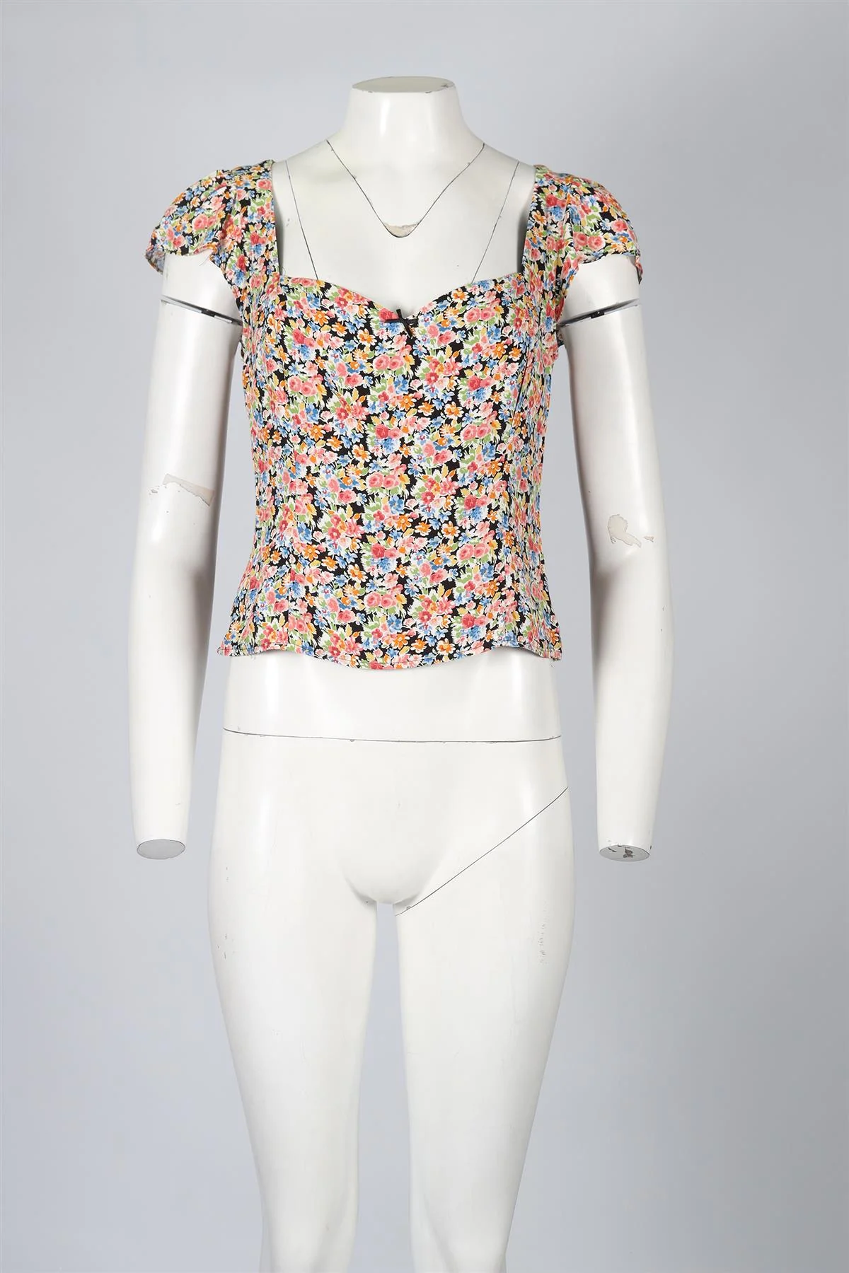 REFORMATION FLORAL PRINT CREPE TOP US 8 UK 12 - Image 2