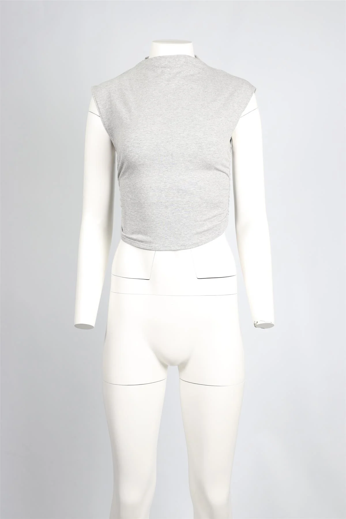 REFORMATION GREY JERSEY TOP SMALL - Image 2