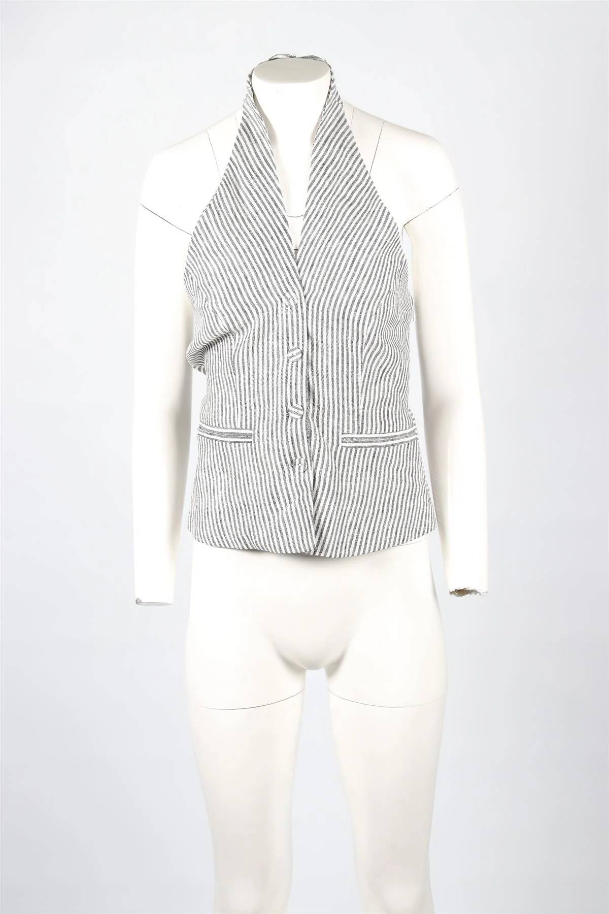 REFORMATION GREY LINEN TOP US 4 UK 8 - Image 2