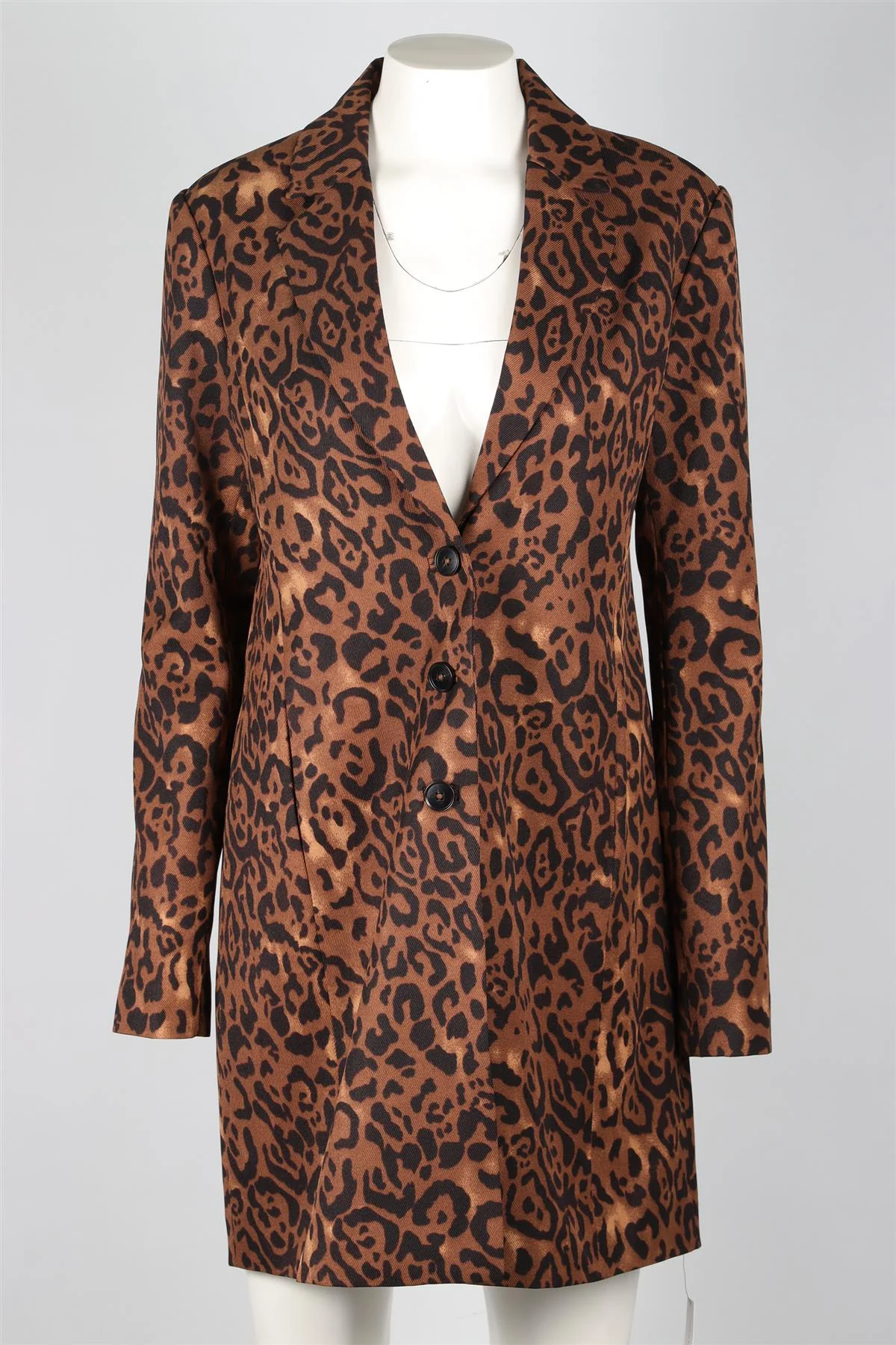 REFORMATION + LAURA HARRIER BROWN WOVEN COAT SMALL - Image 2