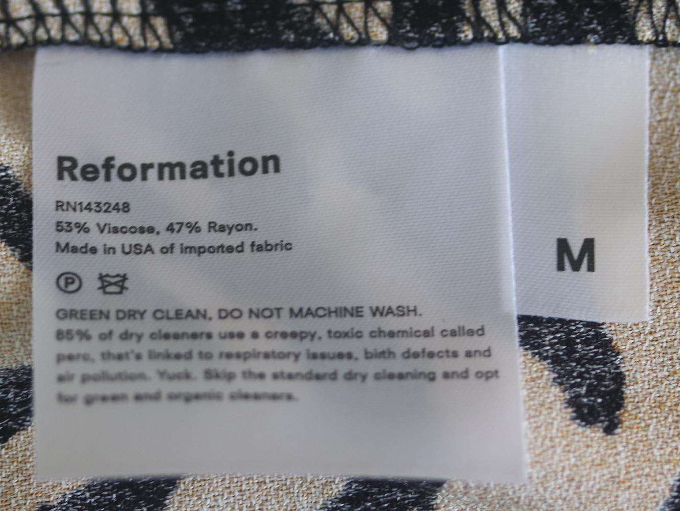 REFORMATION MARLOWE ZEBRA PRINT CREPE MINI DRESS MEDIUM - Image 5