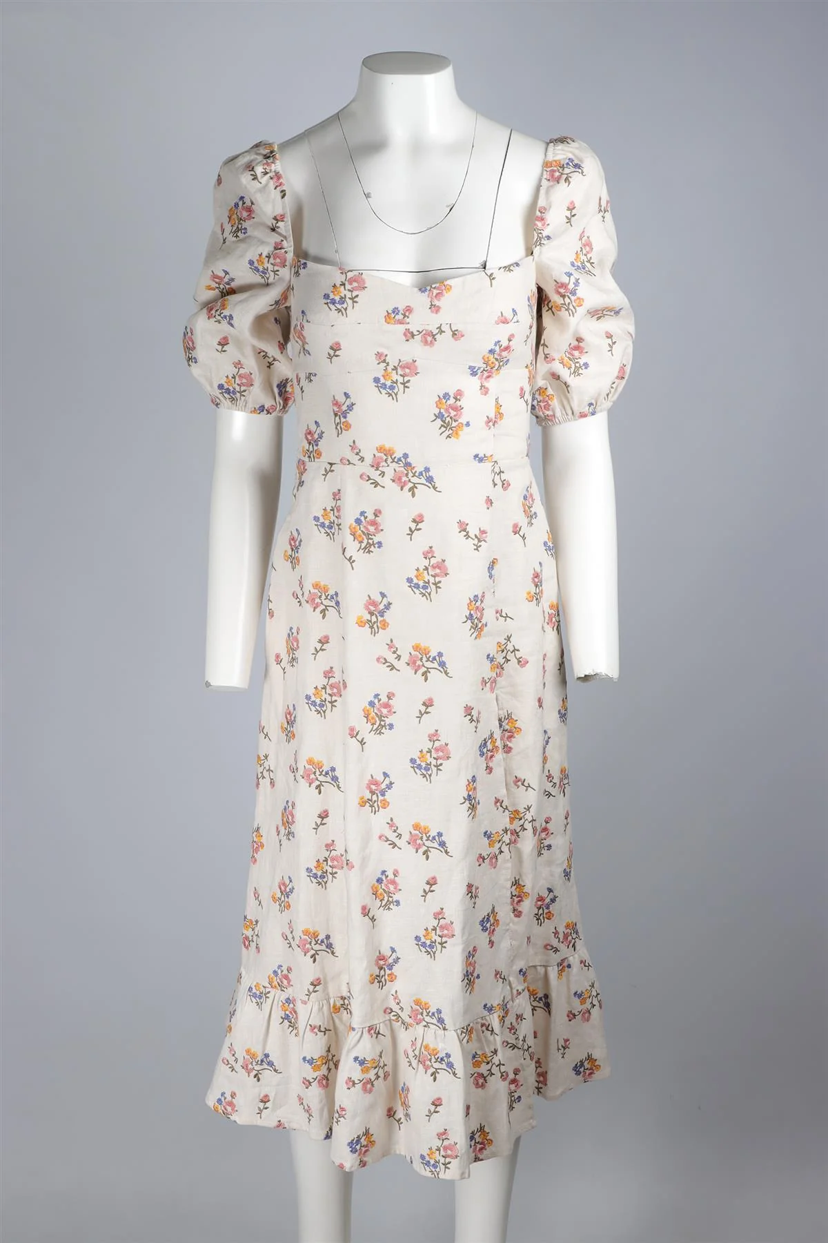 REFORMATION MULTI LINEN MIDI DRESS US 4 UK 8 - Image 2