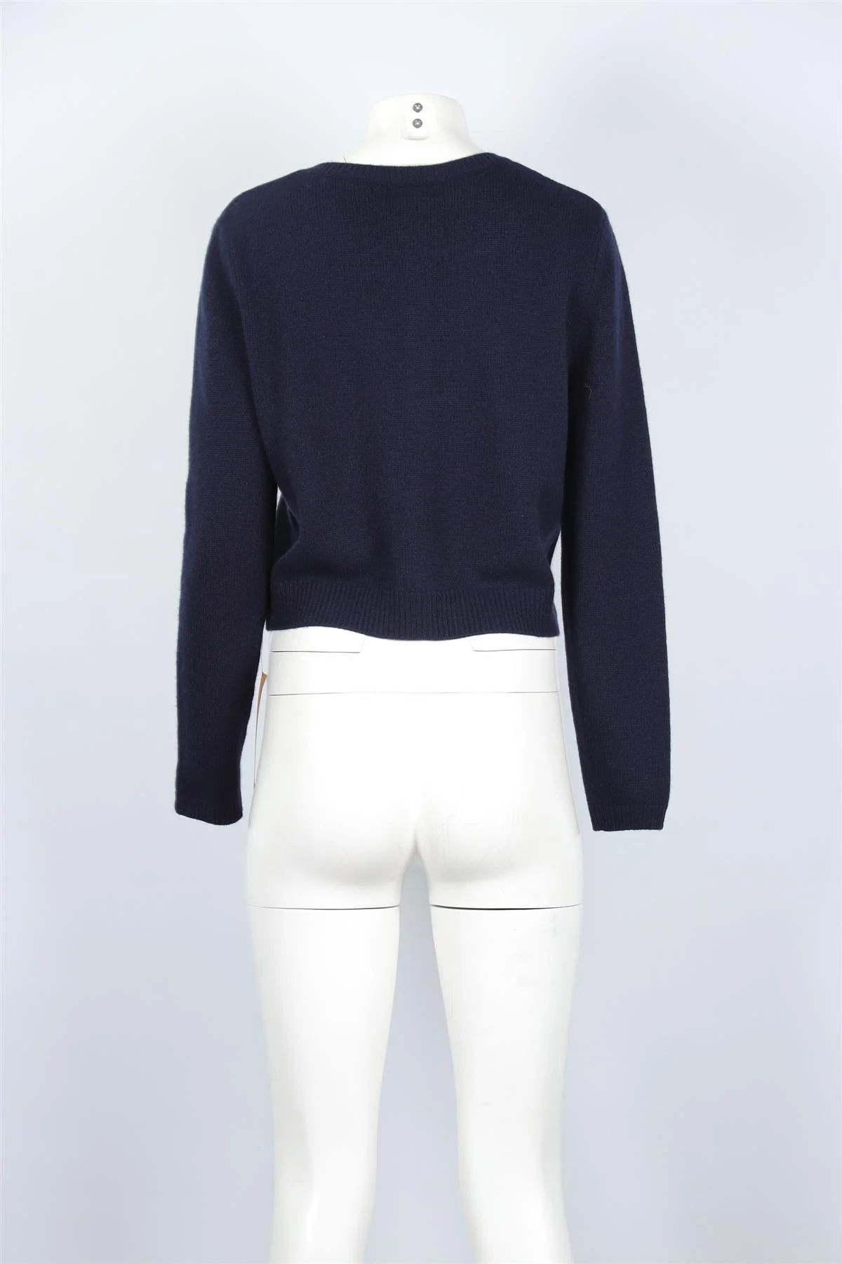 REFORMATION NAVY CASHMERE CARDIGAN SMALL - Image 4