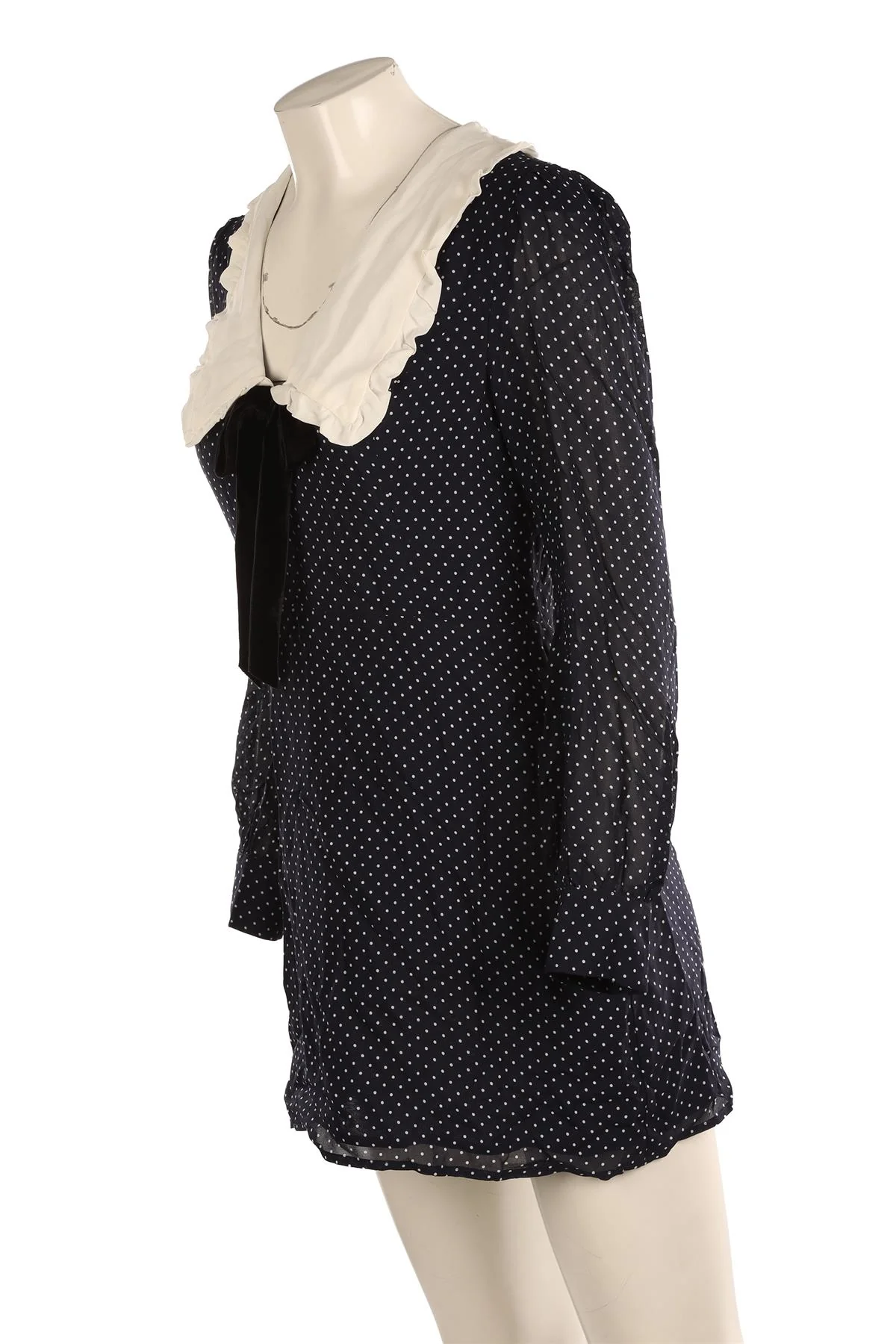 REFORMATION NAVY CREPE MINI DRESS US 8 UK 4 - Image 3