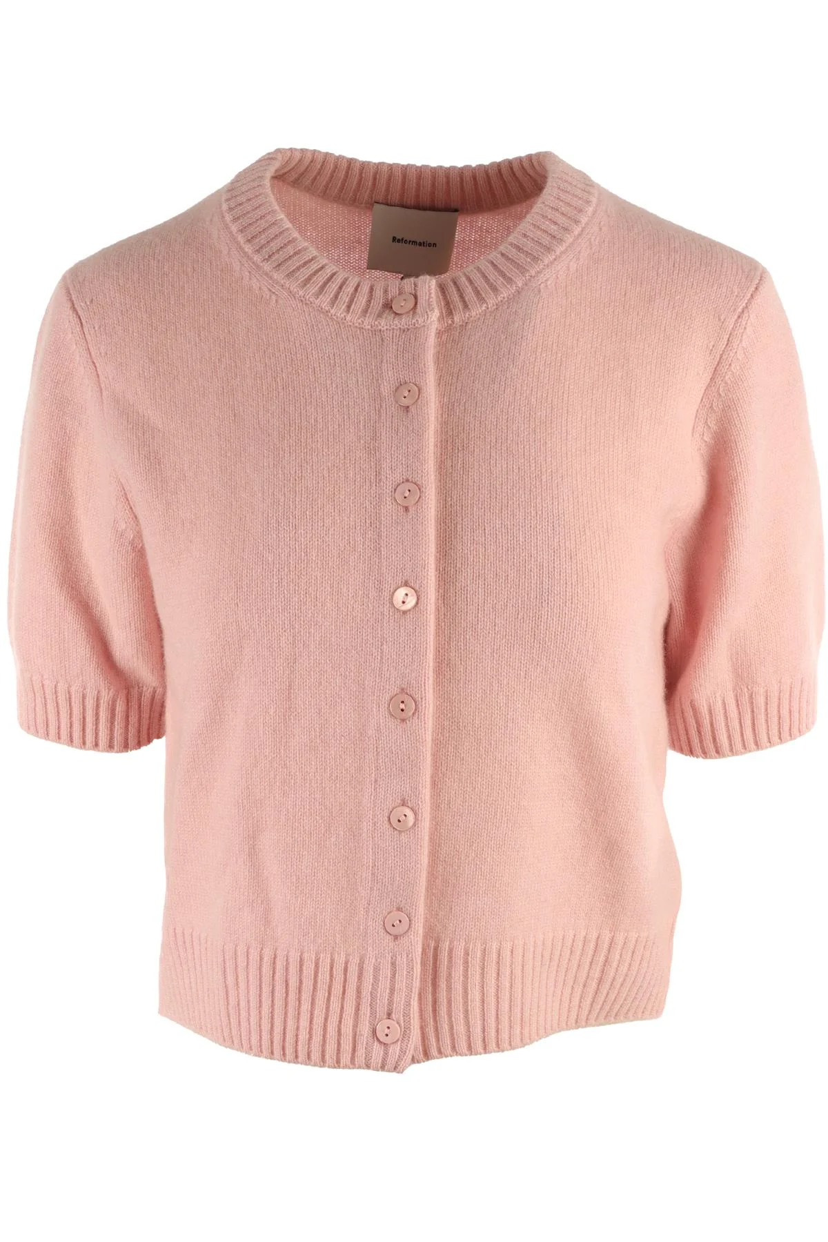 REFORMATION PINK CASHMERE CARDIGAN SMALL