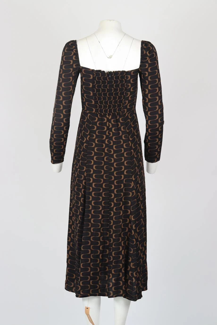 REFORMATION PRINTED CREPE MIDI DRESS US 4 UK 8 - Image 4