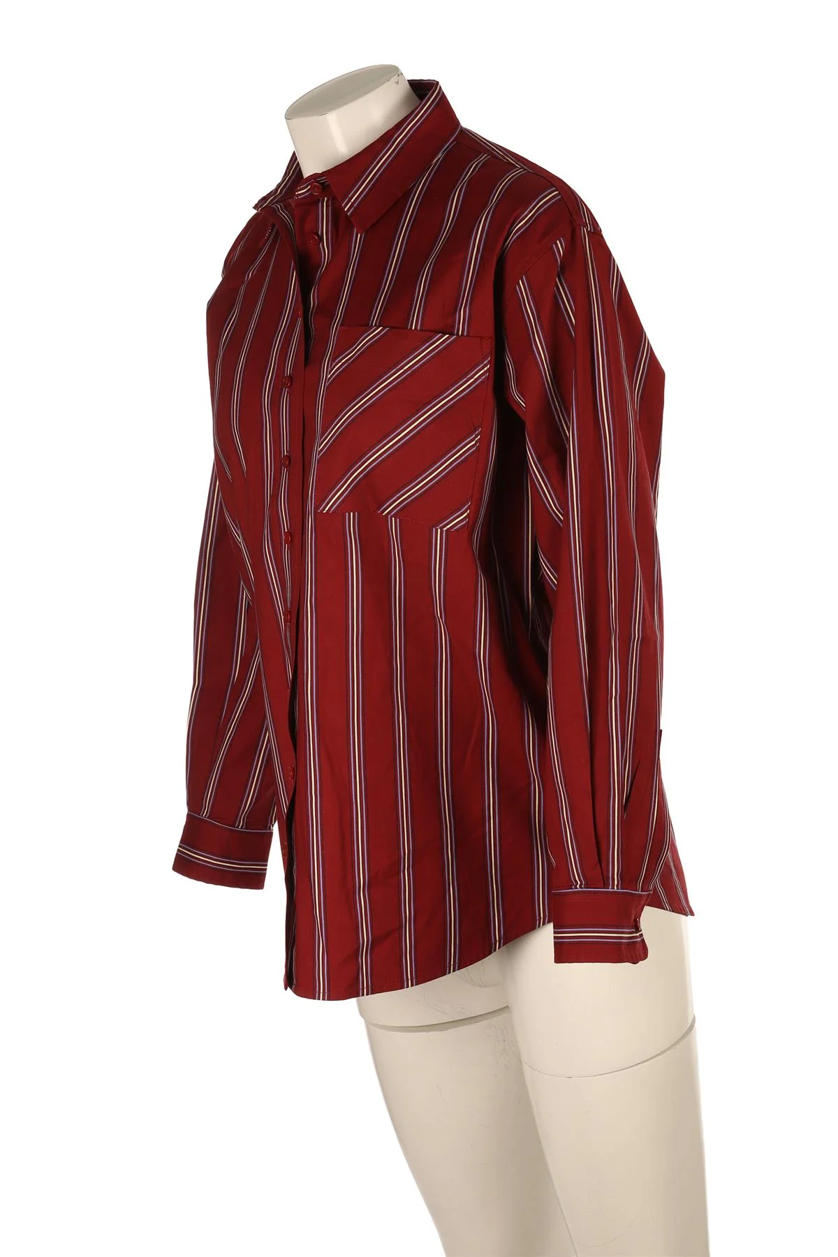 REFORMATION RED COTTON SHIRT XSMALL - Image 3