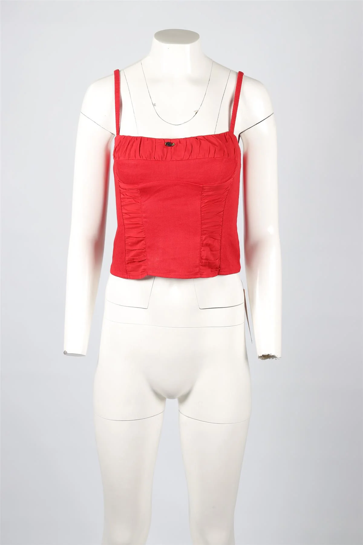 REFORMATION RED LINEN TOP US 2 UK 6 - Image 2