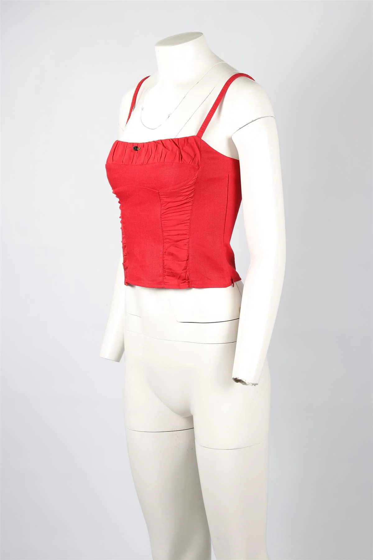 REFORMATION RED LINEN TOP US 2 UK 6 - Image 3
