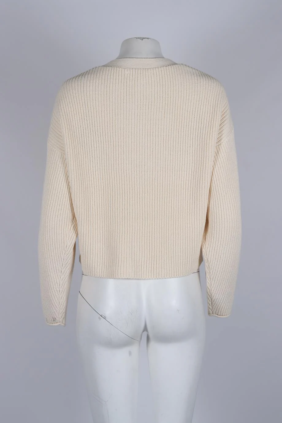 REFORMATION RIBBED COTTON CARDIGAN MEDIUM - Image 4