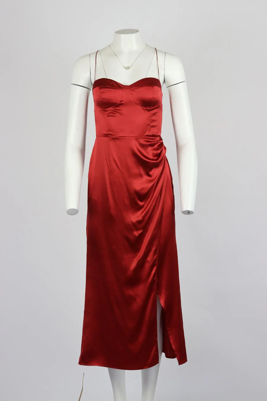 REFORMATION SILK SATIN MIDI DRESS US 2 UK 6 - Image 2