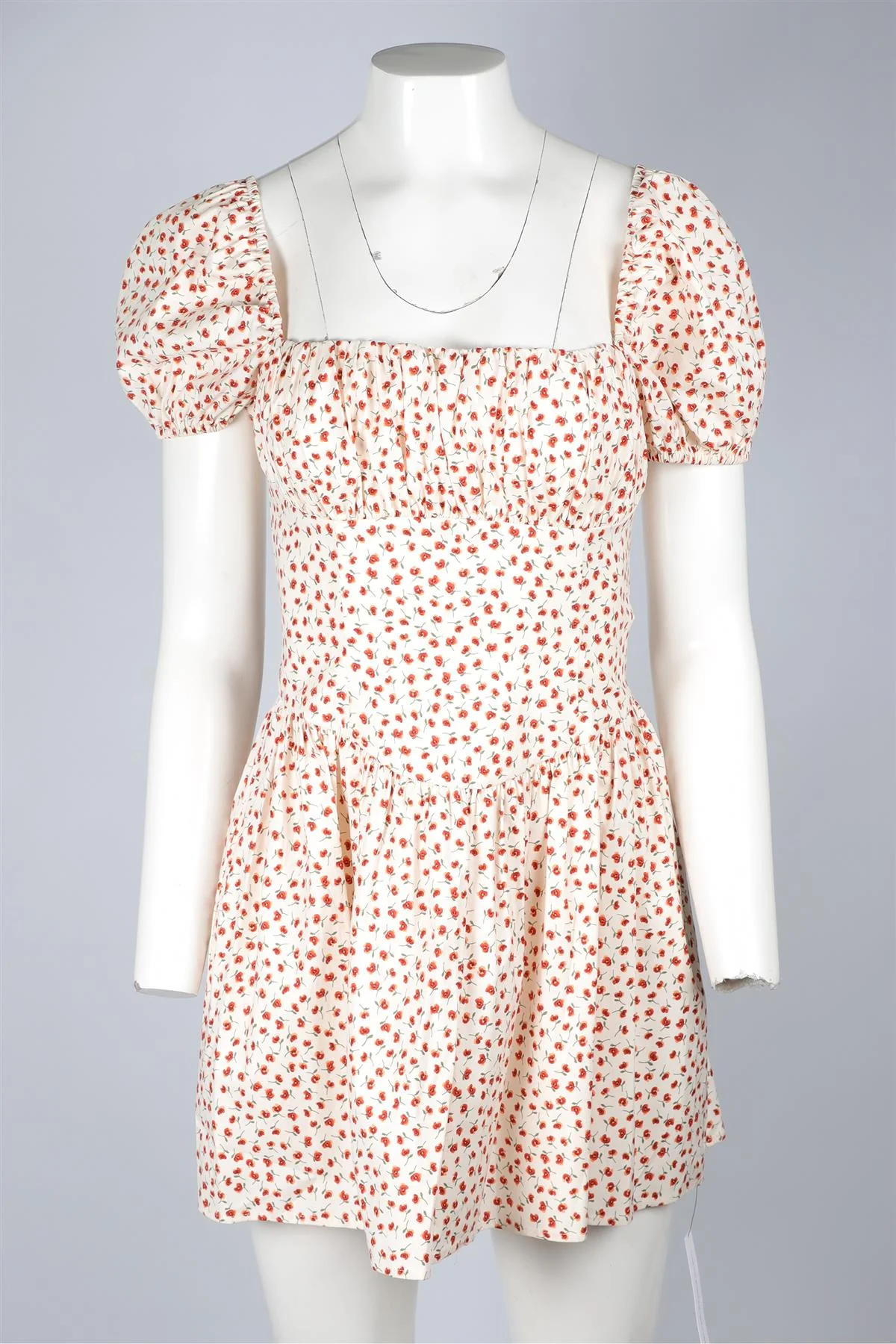 REFORMATION WHITE COTTON MINI DRESS US 2 UK 6 - Image 2