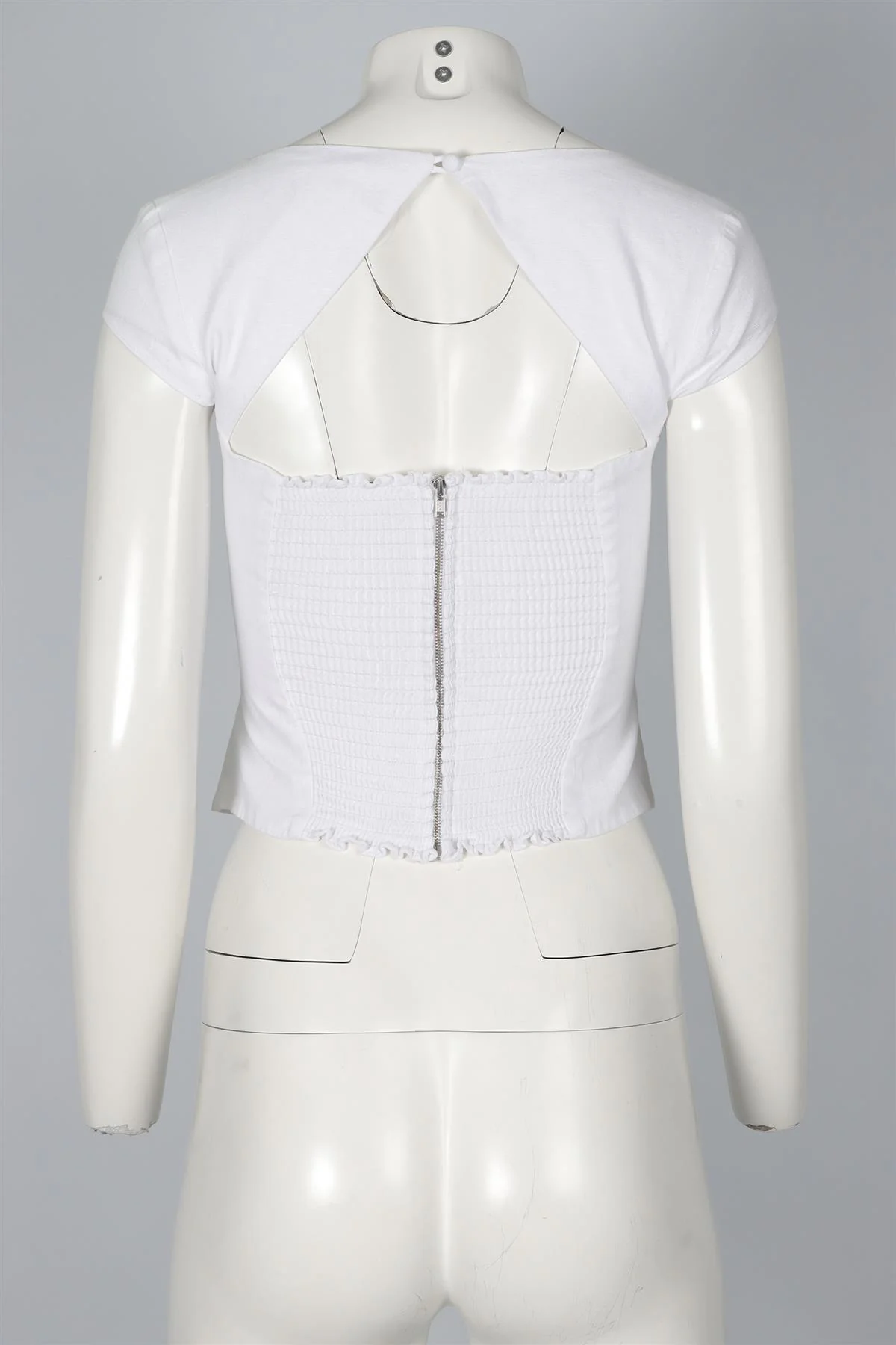 REFORMATION WHITE LINEN TOP US 0 UK 4 - Image 4