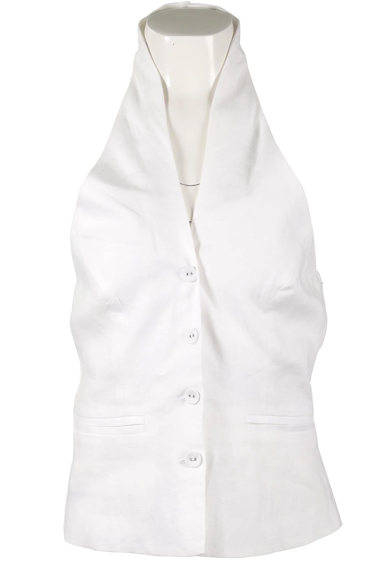 REFORMATION WHITE LINEN TOP US 4 UK 8