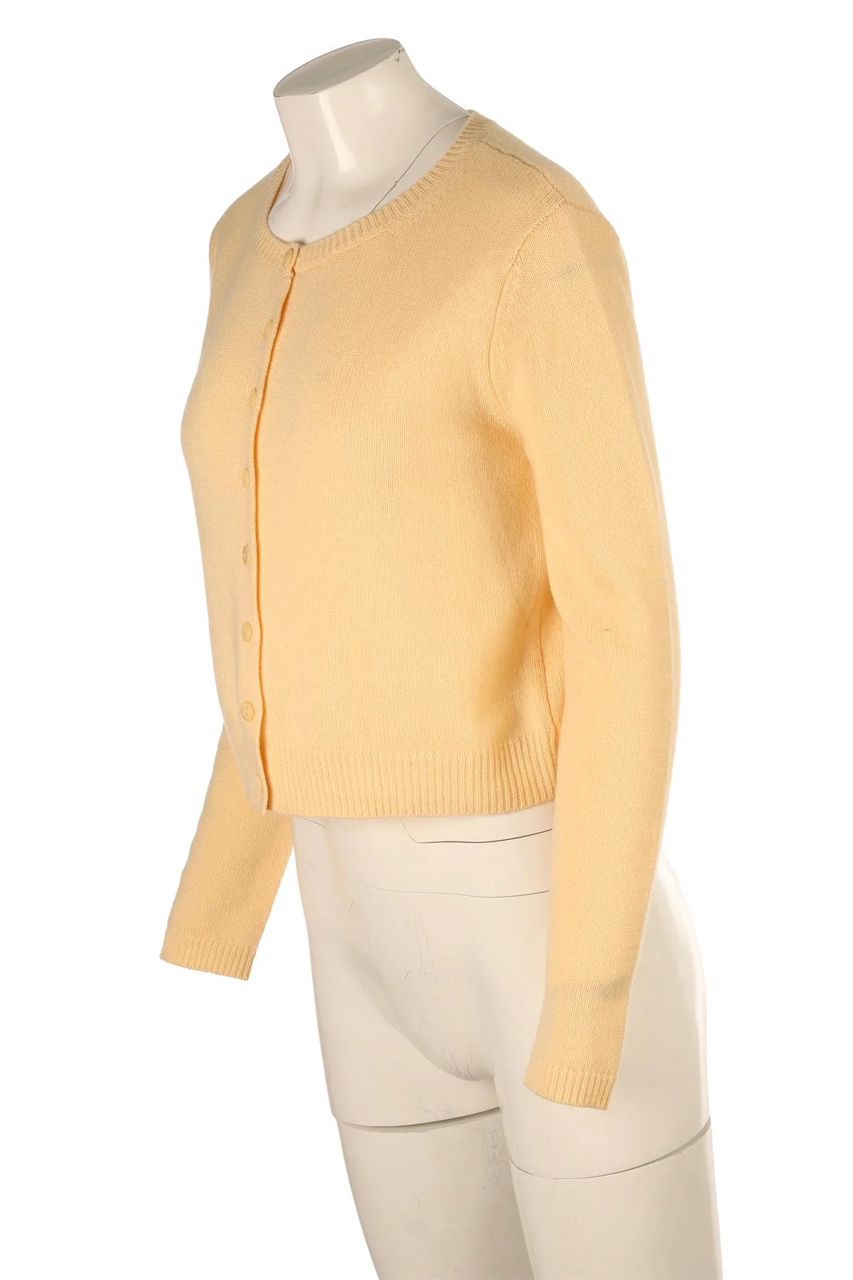 REFORMATION YELLOW CASHMERE CARDIGAN SMALL - Image 3