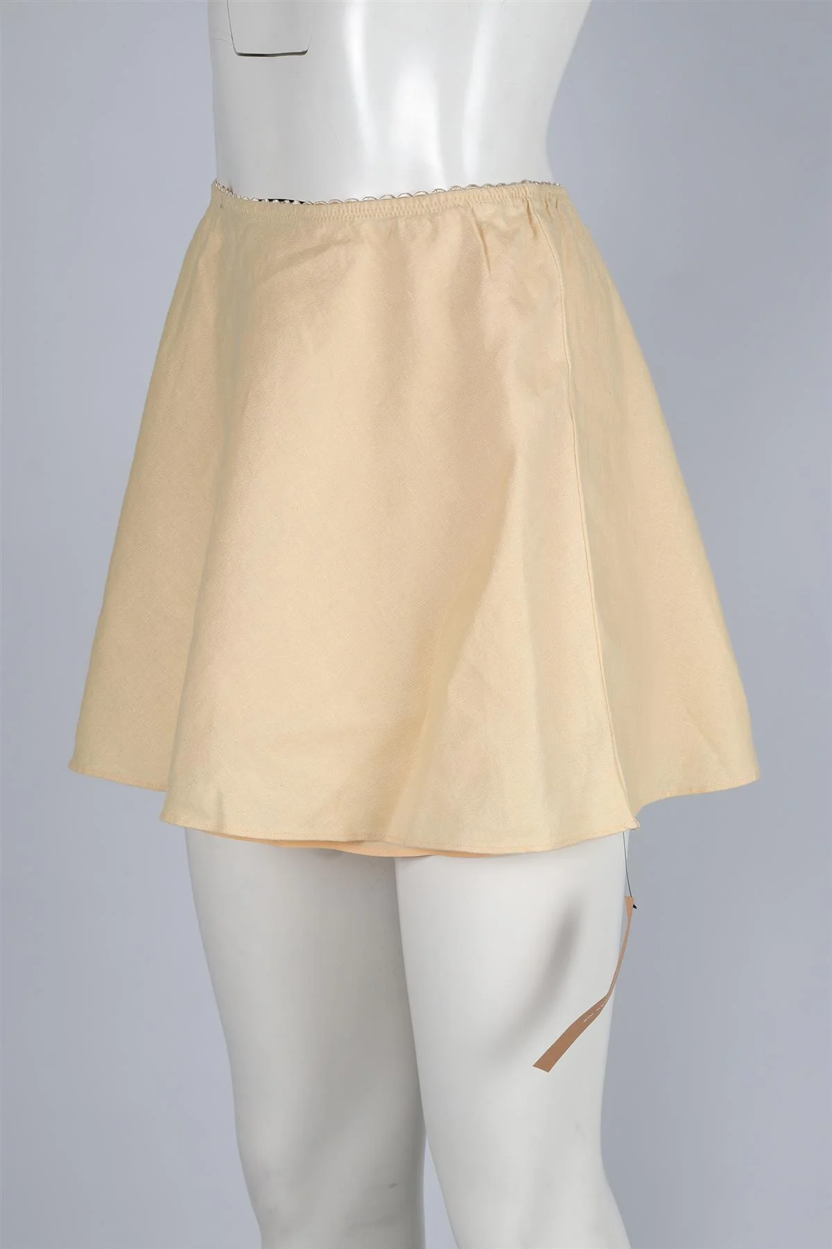 REFORMATION YELLOW LINEN MINI SKIRT SMALL - Image 3