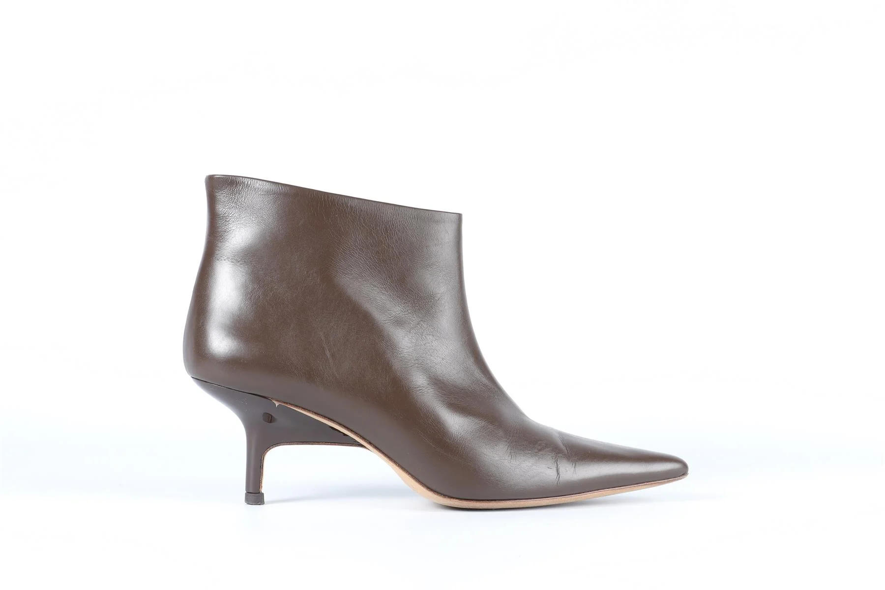 REJINA PYO BROWN LEATHER ANKLE BOOTS EU 38 UK 5 US 8 - Image 2