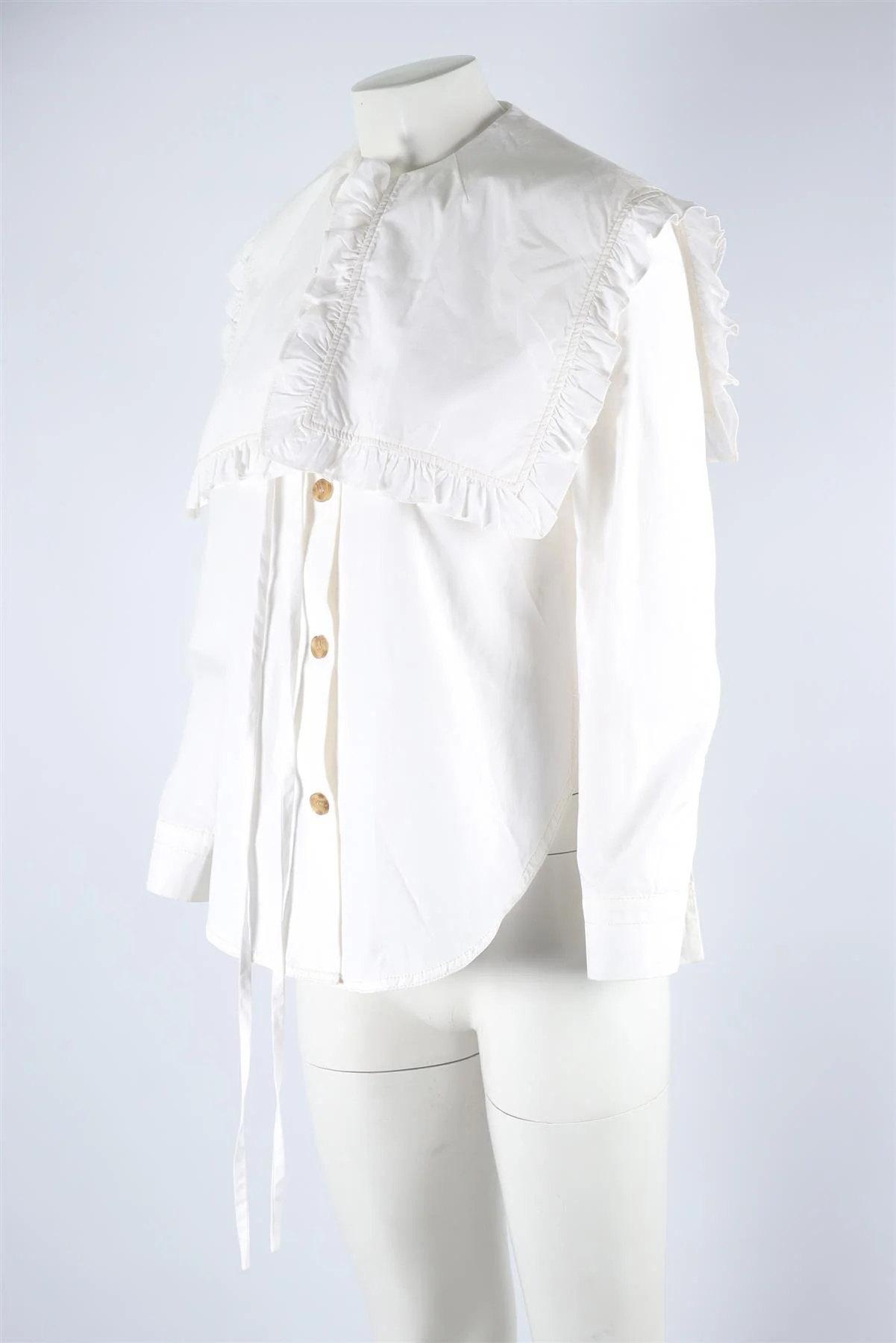 REJINA PYO WHITE COTTON SHIRT SMALL - Image 3