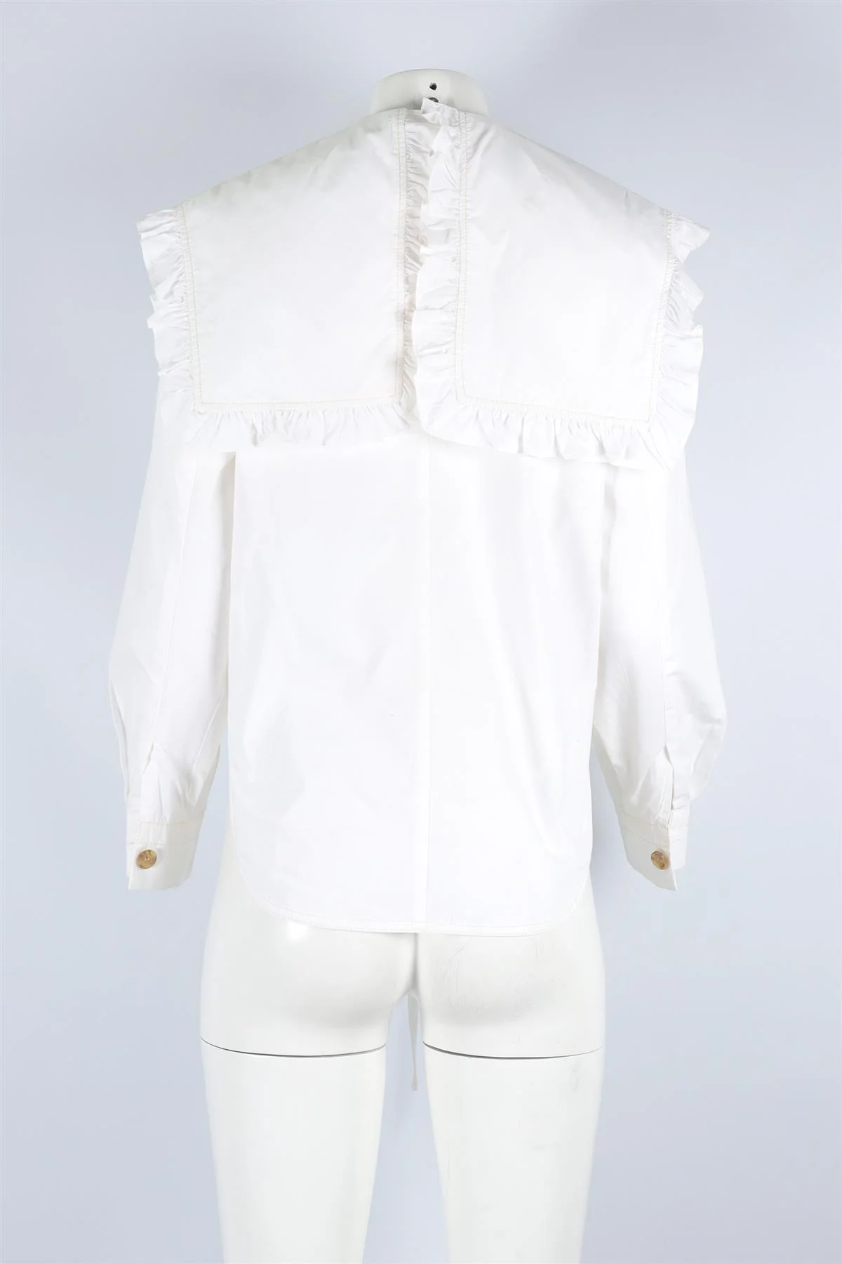 REJINA PYO WHITE COTTON SHIRT SMALL - Image 4