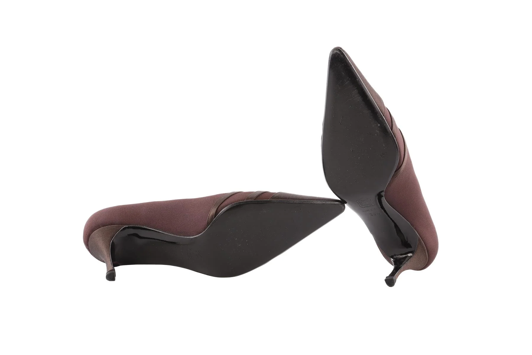 RENÉ MANCINI BROWN SATIN PUMPS EU 36.5 UK 3.5 US 6.5 - Image 6