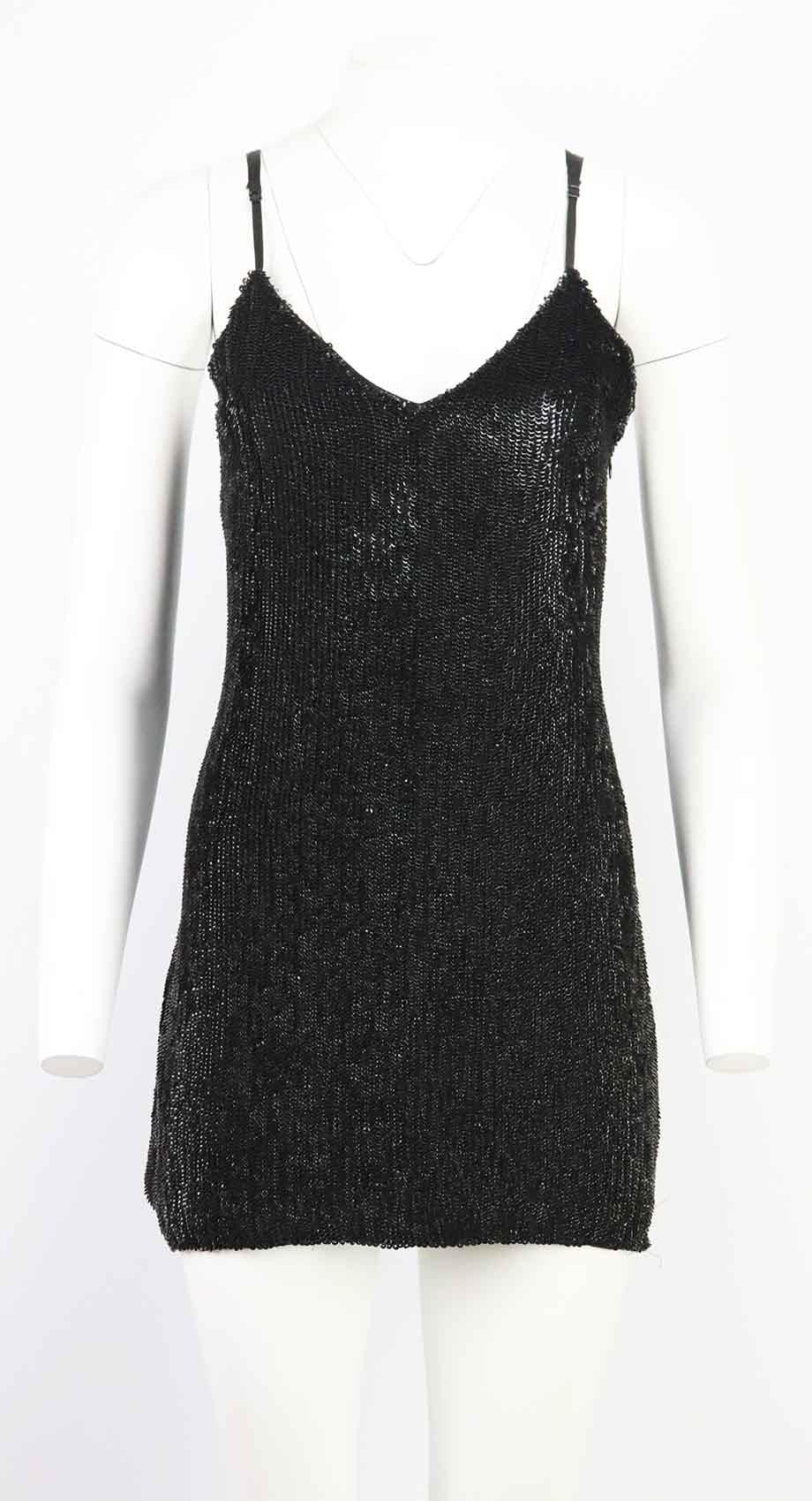 RETROFÊTE CLAIRE SEQUINED CHIFFON MINI DRESS LARGE - Image 2