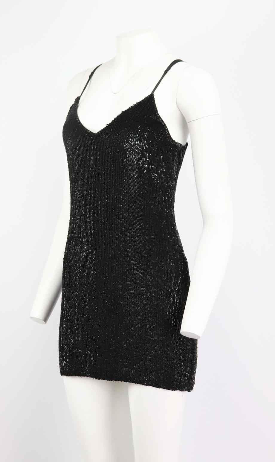 RETROFÊTE CLAIRE SEQUINED CHIFFON MINI DRESS LARGE - Image 3