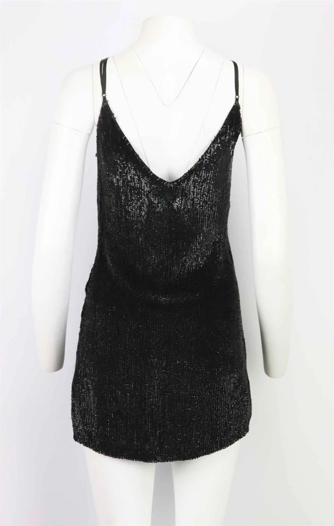 RETROFÊTE CLAIRE SEQUINED CHIFFON MINI DRESS LARGE - Image 4
