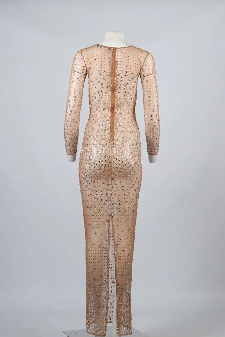 RETROFÊTE CRYSTAL AND MESH MAXI DRESS XSMALL - Image 4