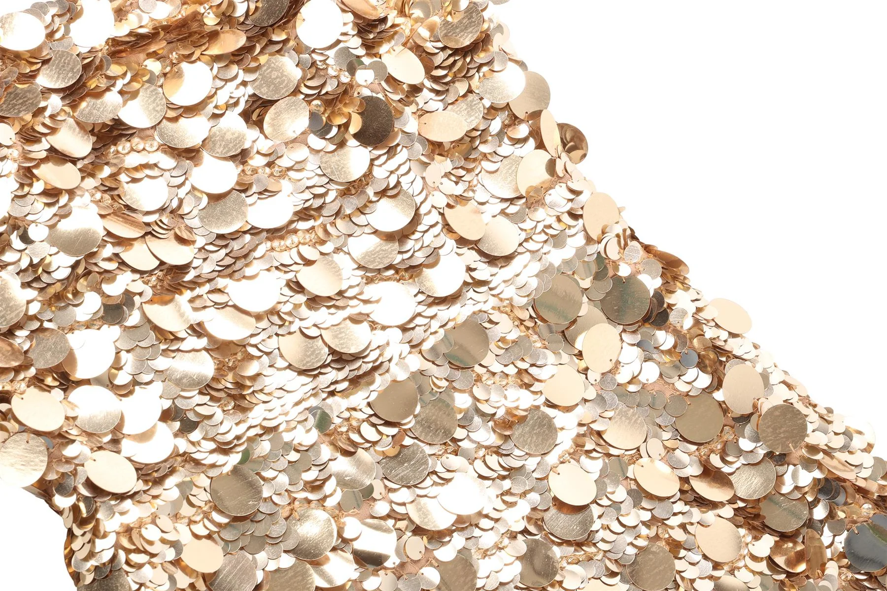 RETROFETE GOLD SEQUIN MINI DRESS XXSMALL - Image 3