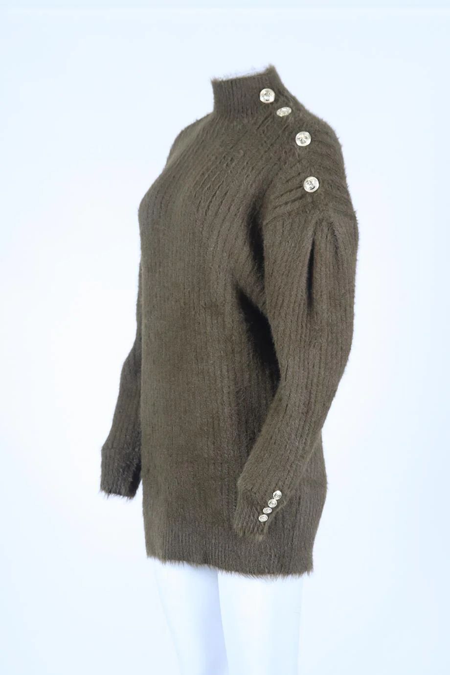 RETROFÊTE RIBBED KNIT TURTLENECK MINI DRESS MEDIUM - Image 3