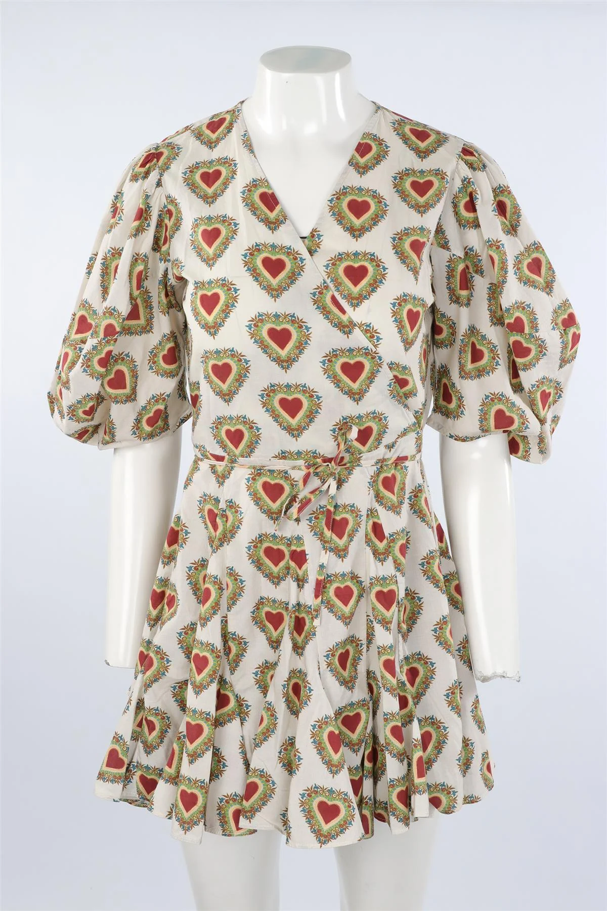 RHODE MULTI COTTON WRAP MINI DRESS MEDIUM - Image 2