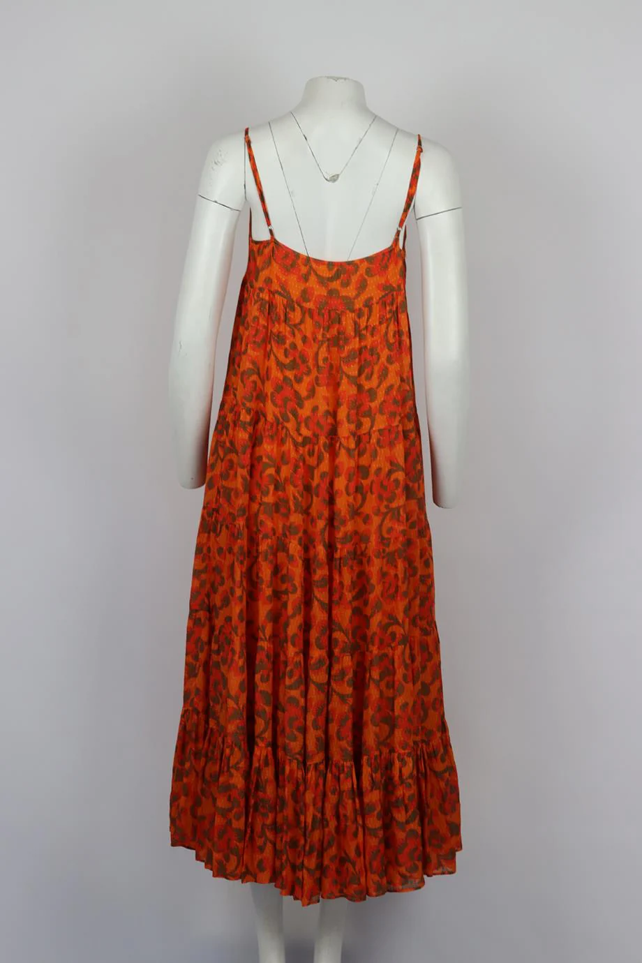 RHODE PRINTED CHIFFON MAXI DRESS MEDIUM - Image 4