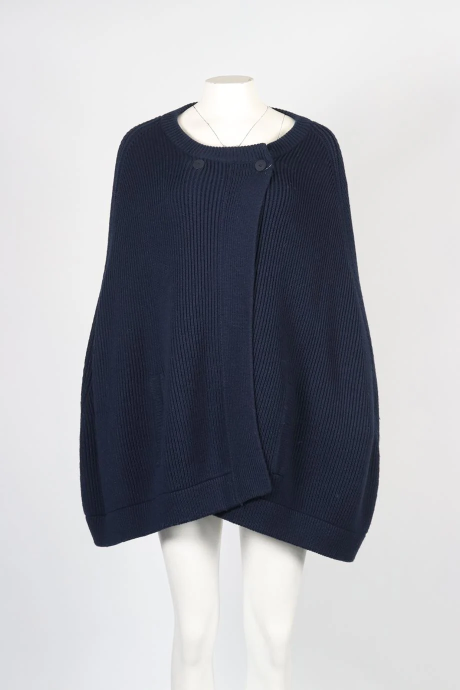 RICHARD NICOLL RIBBED WOOL CAPE MEDIUM - Image 2