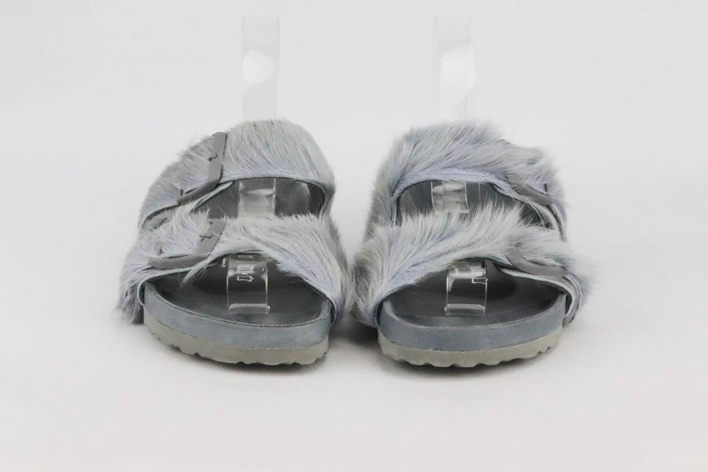 RICK OWENS + BIRKENSTOCK ARIZONA FUR AND LEATHER SLIDES EU 38 UK 5 US 8 - Image 3