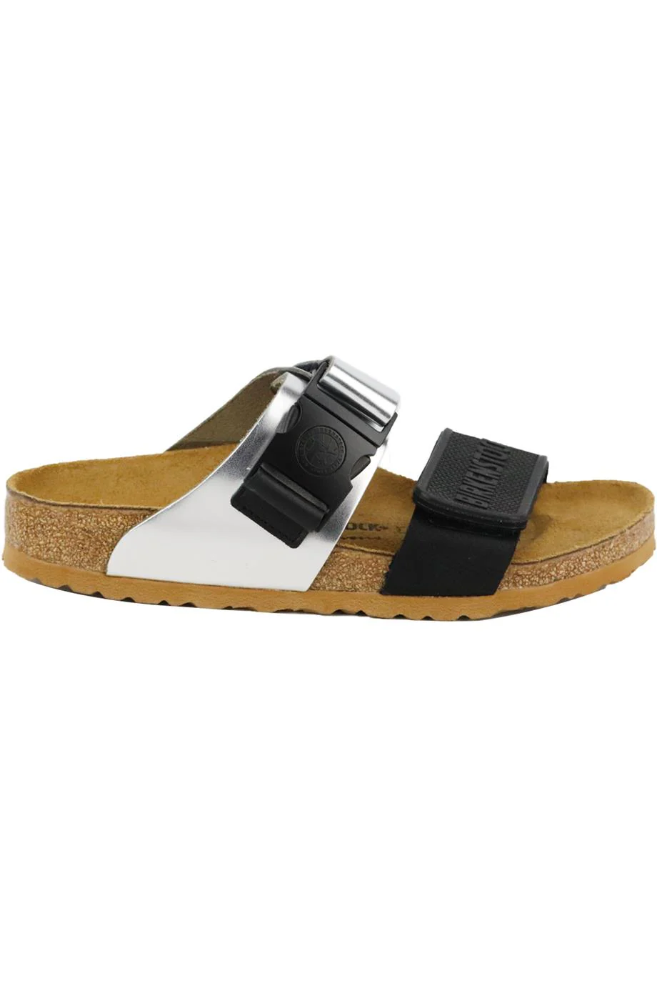 RICK OWENS + BIRKENSTOCK ROTTERDAM METALLIC LEATHER SLIDES EU 38 UK 5 US 8