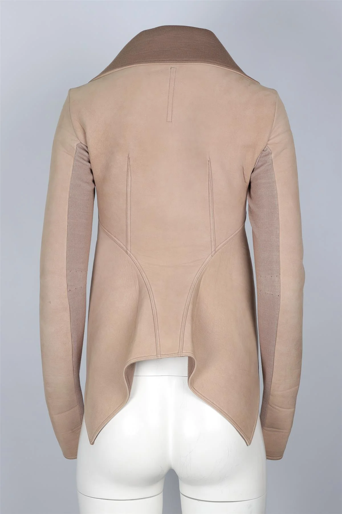 RICK OWENS LILIES BEIGE SUEDE JACKET UK 8 - Image 4