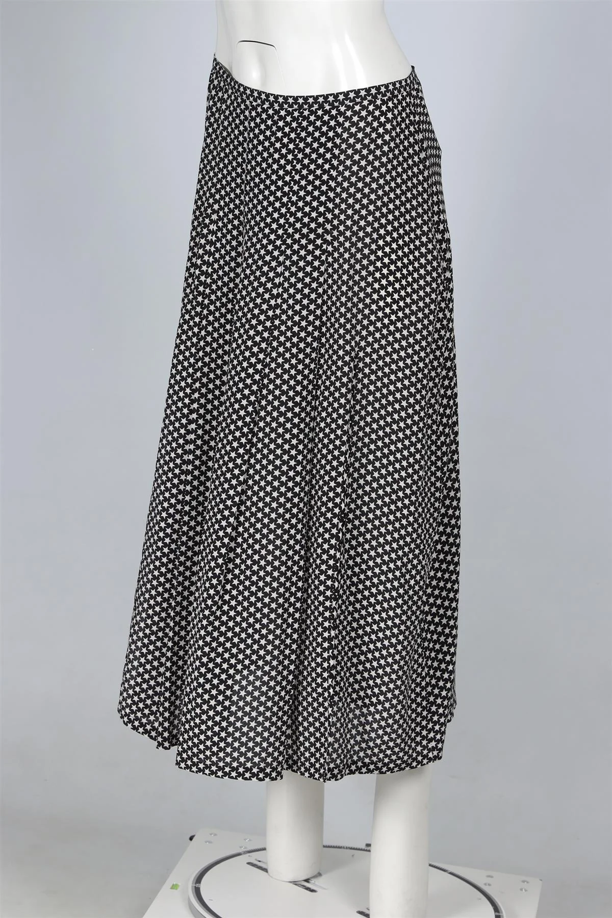 RIXO BLACK SILK MIDI SKIRT LARGE - Image 3