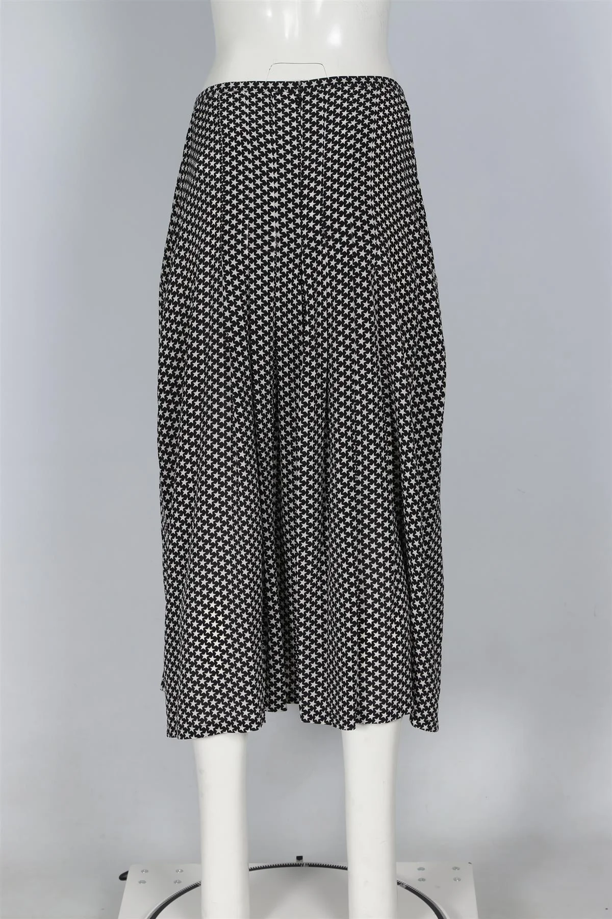 RIXO BLACK SILK MIDI SKIRT LARGE - Image 4