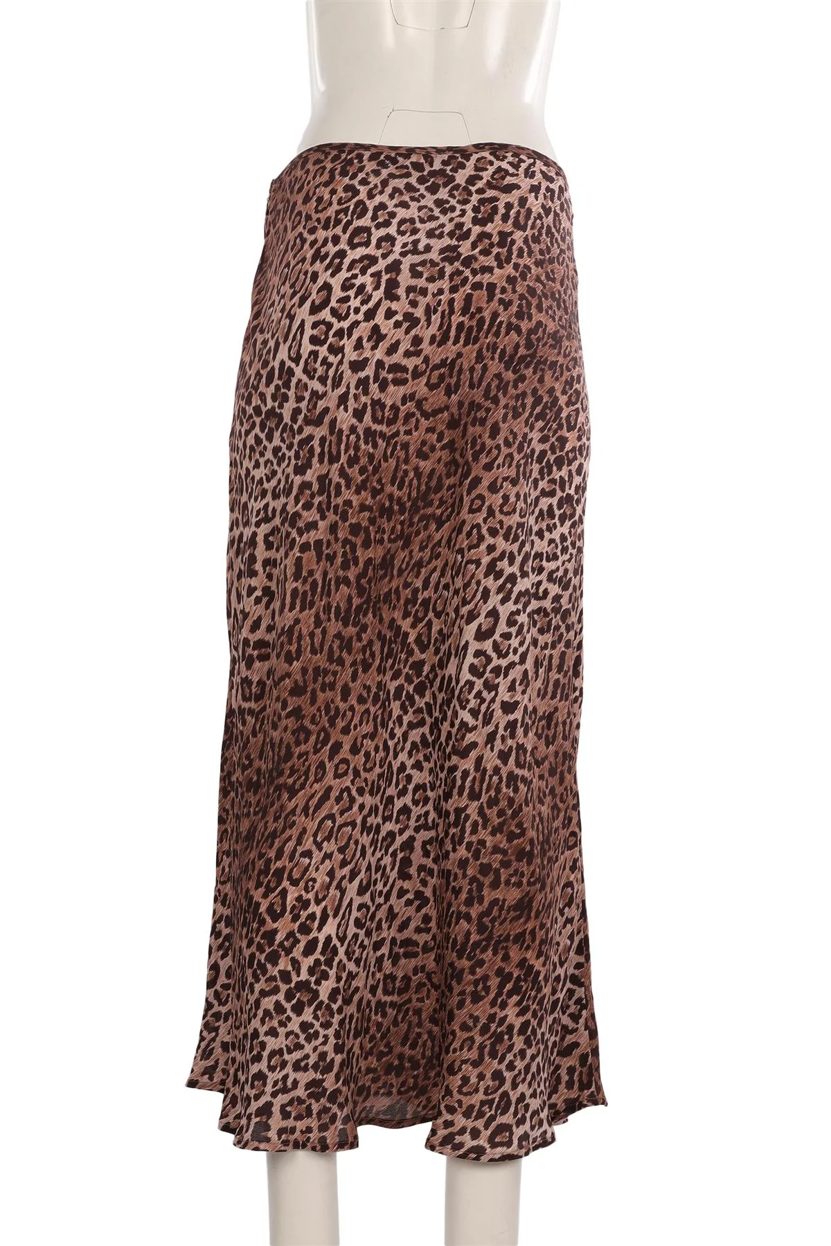 RIXO BROWN CREPE MAXI SKIRT MEDIUM - Image 4