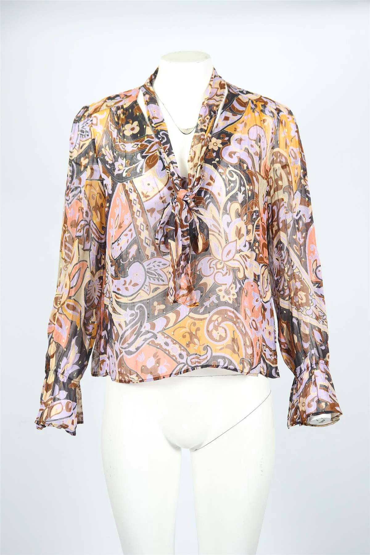 RIXO CHIFFON TOP UK 12 - Image 2