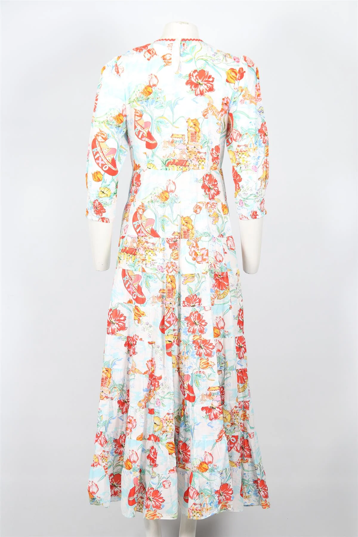 RIXO COTTON MAXI DRESS UK 12 - Image 4