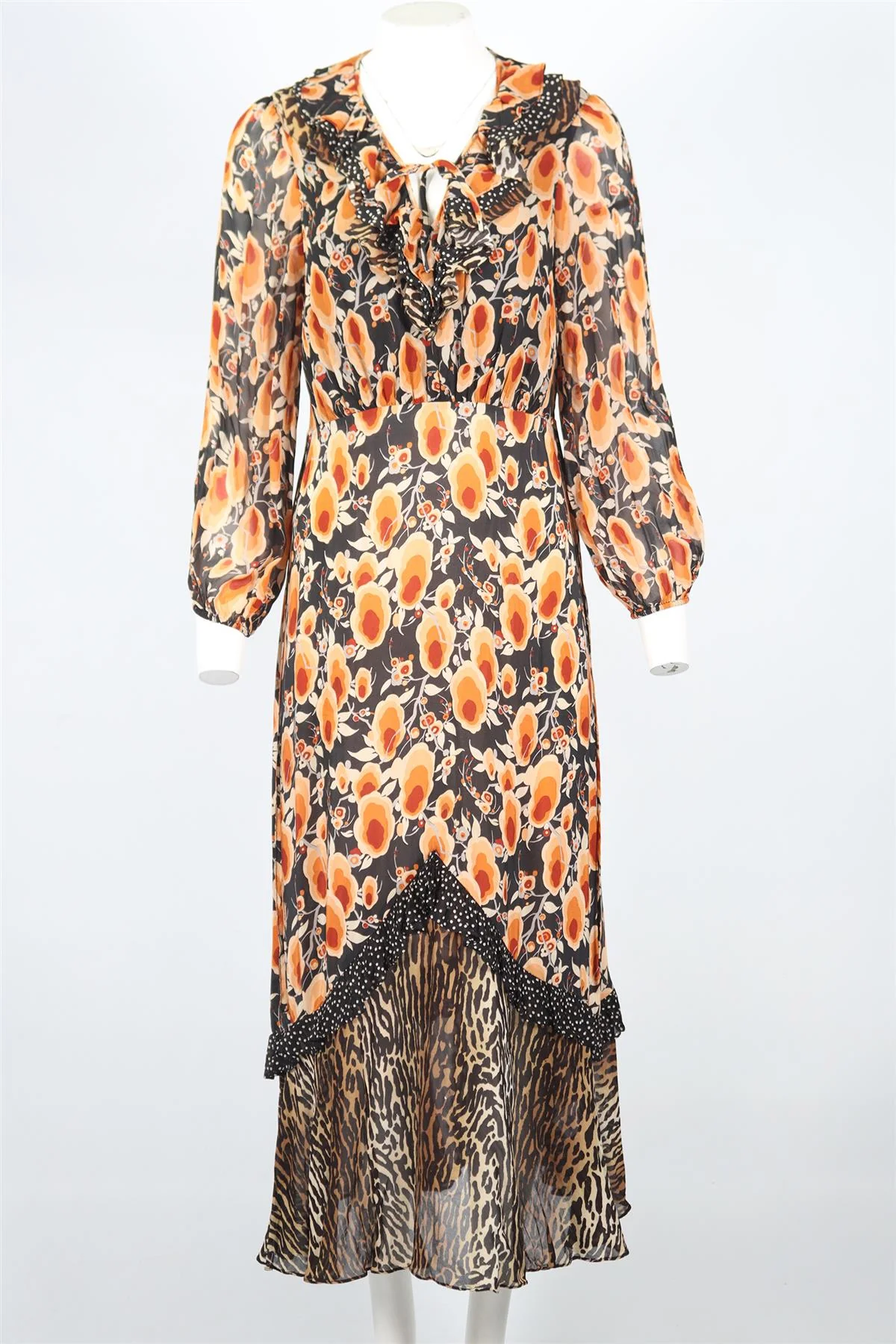 RIXO CREPE MAXI DRESS UK 12 - Image 2