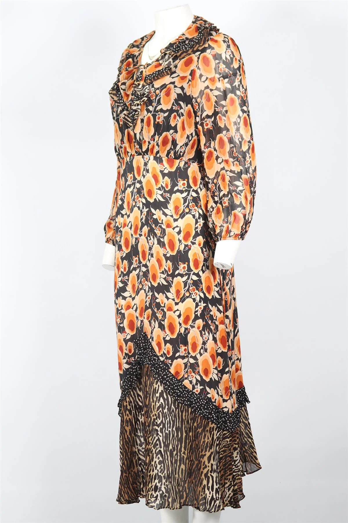 RIXO CREPE MAXI DRESS UK 12 - Image 3