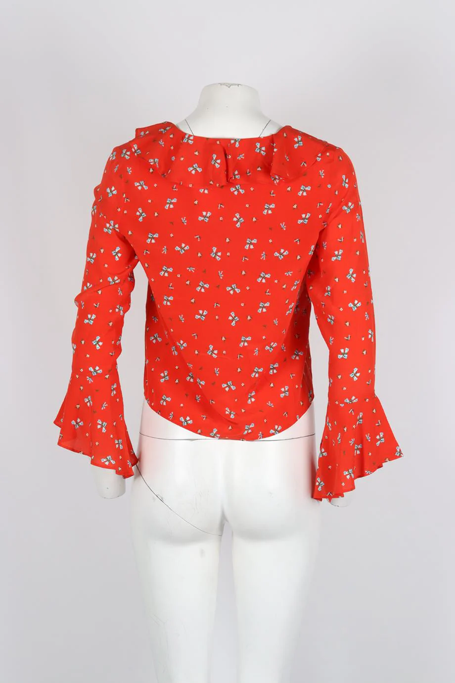 RIXO FLORAL PRINT SILK TOP XSMALL - Image 4