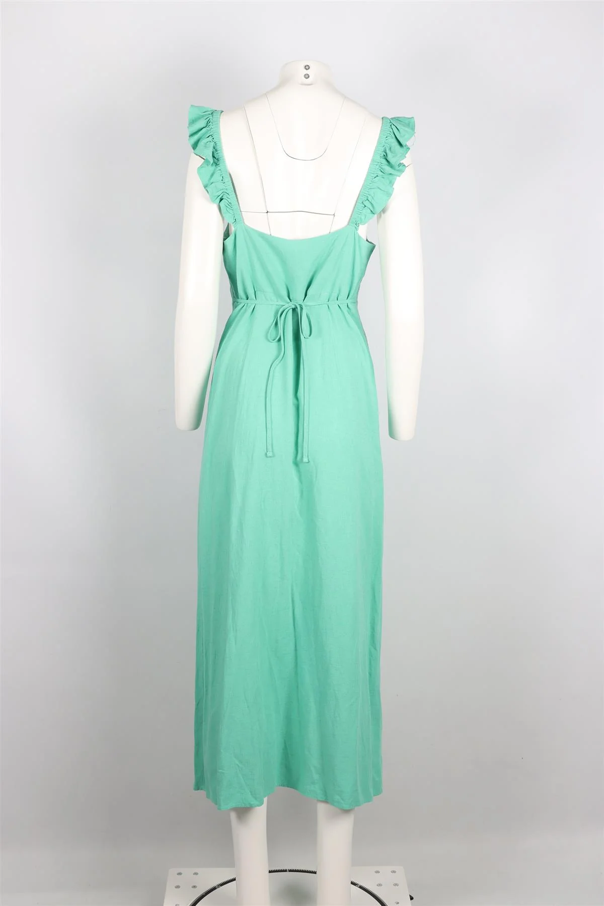 RIXO LINEN BLEND MIDI DRESS UK 12 - Image 4