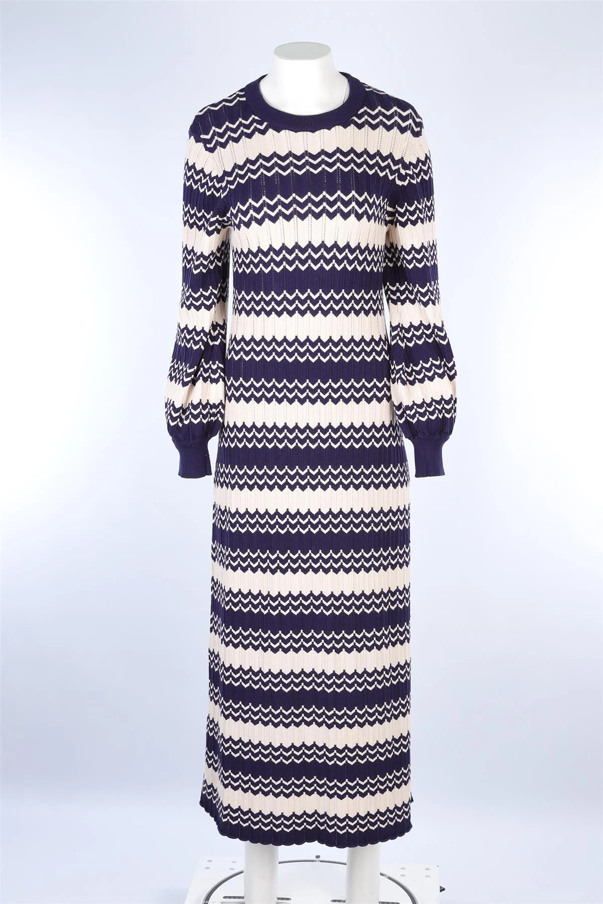 RIXO NAVY KNIT MAXI DRESS LARGE-XLARGE - Image 2