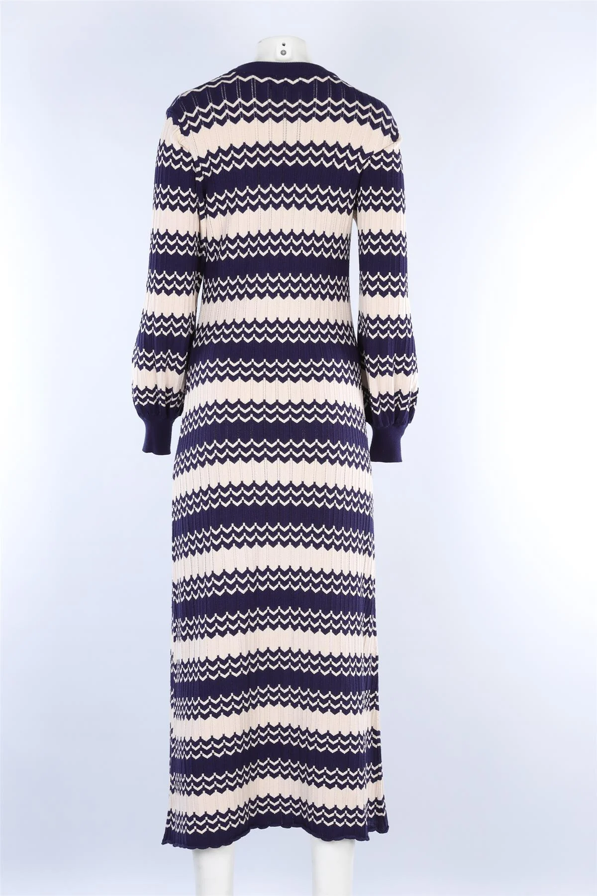 RIXO NAVY KNIT MAXI DRESS LARGE-XLARGE - Image 4