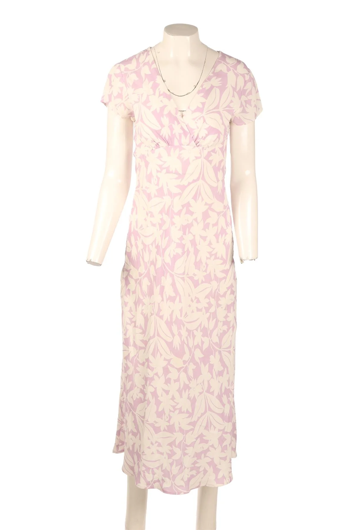 RIXO PURPLE CREPE MAXI DRESS UK 6 - Image 2