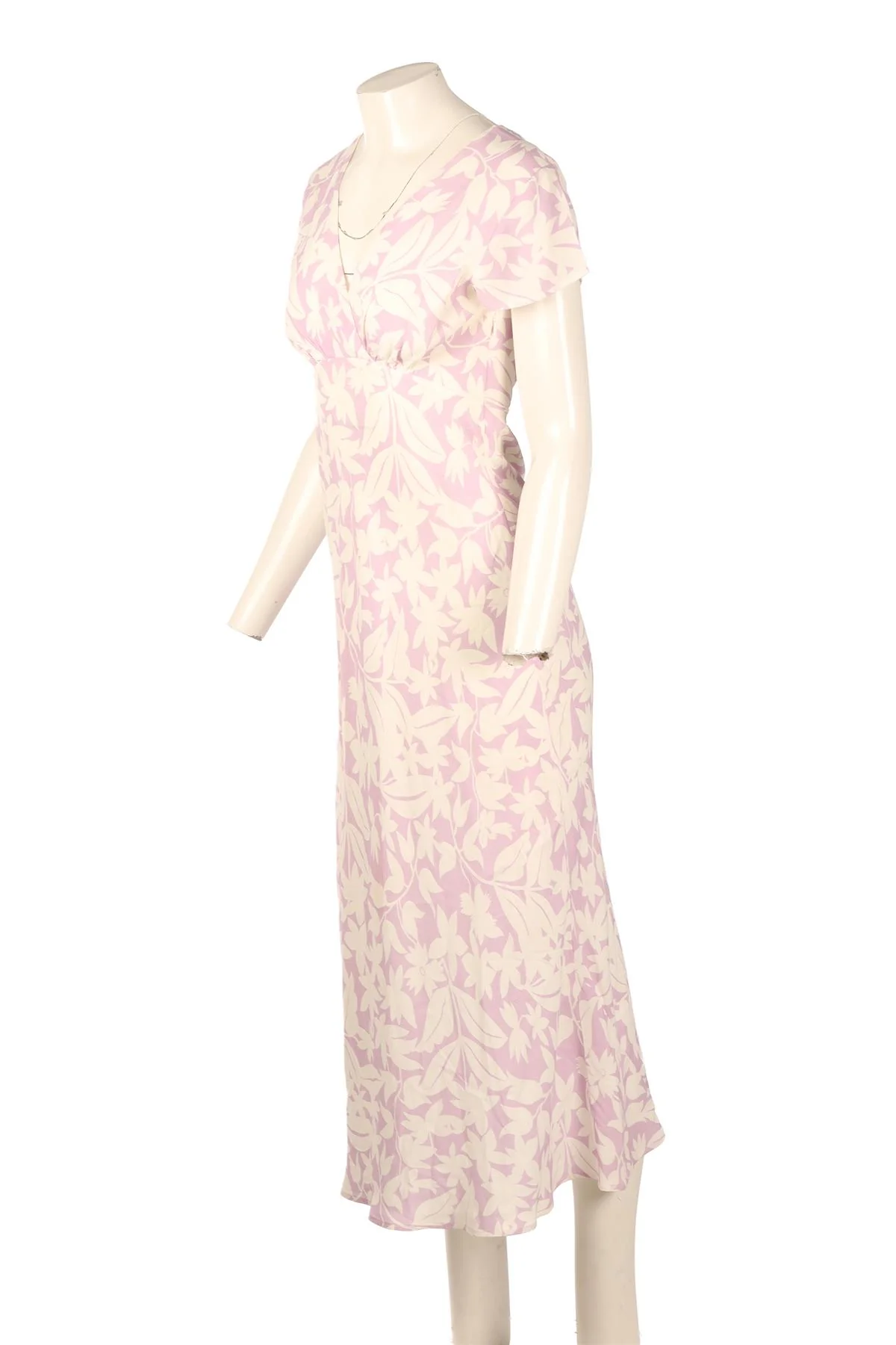 RIXO PURPLE CREPE MAXI DRESS UK 6 - Image 3